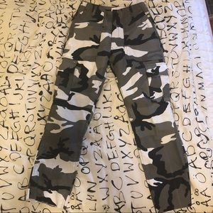 Vintage Black & White Camo High Rise Pant (UO)